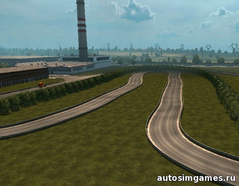 Мод гоночная трасса v1.0 для Euro Truck Simulator 2 1.24