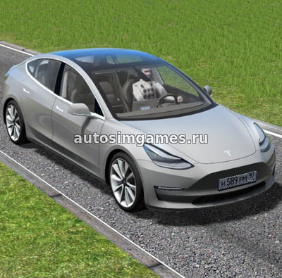 Tesla Model 3 2018 для City Car Driving 1.5.5